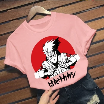 2020 Anime naruto kakashi Camiseta Nueva kakashi de dibujos animados Lindo Suelta la camiseta de los Hombres/de las Mujeres de la Camiseta