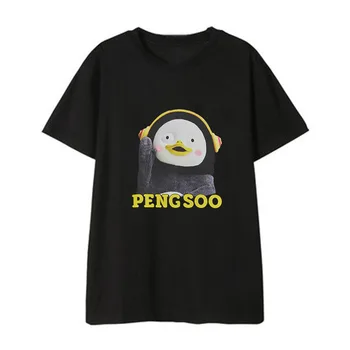 Nuevo coreano de la Moda de Kpop PENGSOO Camisetas Hip Hop K Pop de dibujos animados Camiseta de Harajuku Ropa de Verano Tops PENGSOO Camisetas