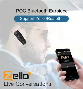 Inalámbrica Bluetooth manos libres de Auriculares Auriculares Zello PTT Bluetooth funcionan con el Sistema Android de Apoyo POC Teléfono de Moblie