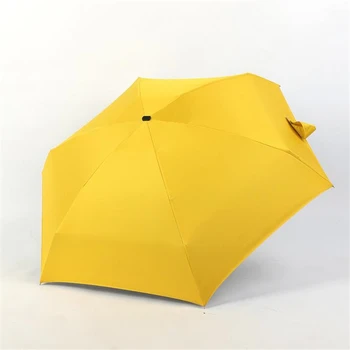 Mini 5 Veces Paraguas de la Cápsula de protección solar Anti-UV UPF50+ Paraguas de Baño Plegable Mujeres Bolsillo Umbrellara
