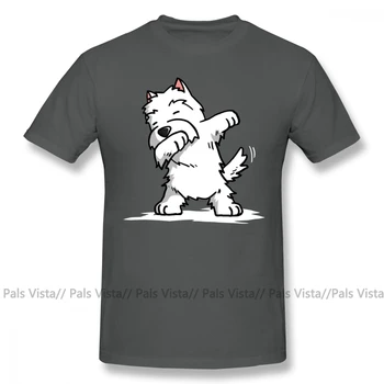 Westie Camiseta Divertida Frotar el West Highland White Terrier Perro T-Shirt Varón manga Corta de la Camiseta de la Playa de la Diversión Más el tamaño de la Camiseta