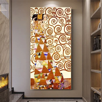 Gustav Klimt Árbol De La Vida De La Lona De Arte Paitnings Clásica De La Famosa Pintura De Reproducciones De La Obra De Gustav Klimt Pared De Foto Para La Sala De Estar