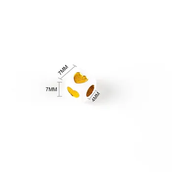 Nuevo Color Oro Cubo de Acrílico de Corazón Perlas de 6mm 7mm Cuadrado de Plástico DIY de la joyería de la Pulsera del Collar Espaciador Material de partida Adornos