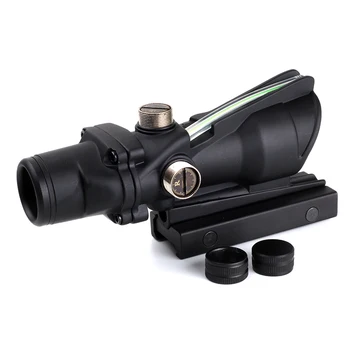 Ohhunt Caza ACOG 4X32 Real de la Fibra Óptica de Chevron Retícula BDC Rojo Verde Iluminado Riflescope para Rifle .223 Calibre .308