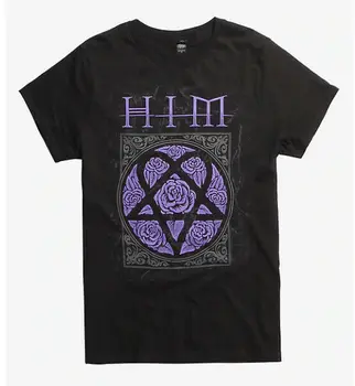 H I M Le Púrpura Rosas Logotipo De Grupo De Rock Gótico Camiseta Nueva Auténtico Oficial