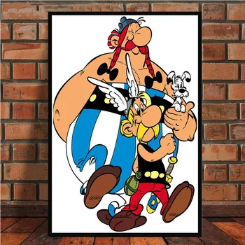 Asterix Francia Clásico de la Historieta de dibujos animados Película Collage Divertido Cartel de la Pared del Arte de los Carteles y de Impresión de la Lona de Pintura de la Habitación de Decoración para el Hogar