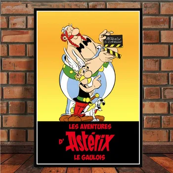 Asterix Francia Clásico de la Historieta de dibujos animados Película Collage Divertido Cartel de la Pared del Arte de los Carteles y de Impresión de la Lona de Pintura de la Habitación de Decoración para el Hogar