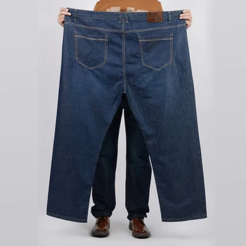 Más el Tamaño de 44 46 48 50 52 pantalones Vaqueros de los Hombres 2020 Nuevo Clásico Estilo Suelto Recta del Dril de algodón Pantalones Casual de Negocios pantalones Masculinos de Ropa