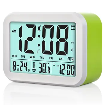 Reloj Despertador Digital Hablando De Reloj 3 Alarmas Inteligentes Opcional De Día De La Semana De La Alarma Noctilucentes Y Función De Repetición De Alarma Mes De La Fecha Y T
