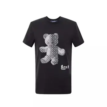 MIKEBOY moda Lindo oso de algodón T-shirt Cómodo de verano los hombres de Ocio, deporte Estampado de manga Corta