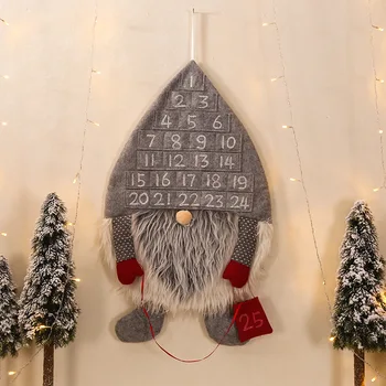 La navidad Calendario de Adviento de Regalo de Navidad Decoraciones de Calendario para el Hogar de Santa Claus para Colgar en Pared Calendario Perpetuo 2021 Año Nuevo