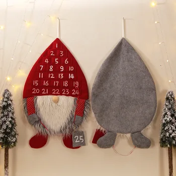 La navidad Calendario de Adviento de Regalo de Navidad Decoraciones de Calendario para el Hogar de Santa Claus para Colgar en Pared Calendario Perpetuo 2021 Año Nuevo
