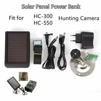 La caza de la Cámara de 6V -12V Potencia del Panel Solar Pack de Cargador de Batería de Alimentación Externa para el Trail Cam HC300 HC300M HC500G HC500M HC700