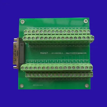 VHDCI 68 Pequeño SCSI 68 de Alta densidad de Cabeza Femenina Adaptador de Placa Ranurada de la tarjeta de Terminales Bloque de Terminales