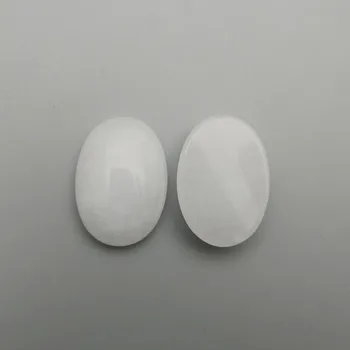 La piedra Natural de la cabina cabujón de mármol Blanco 25x18MM cabina cabujón para la fabricación de la joyería del Pendiente del Anillo accesorios 12Pcs/lote envío Gratuito