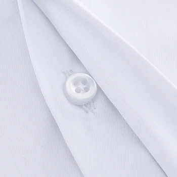 De los hombres Clásicos Botones Ocultos Puños franceses Sólido Vestido de Camisa Formal de Negocios Estándar-fit Camisas de Manga Larga (de Gemelos Incluido)