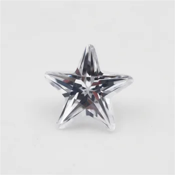 Forma de la estrella de 4x4mm~10x10mm Blanco 5A Suelto Cubic Zirconia Piedra Gemas Sintéticas Cubic Zirconia Para la Joyería