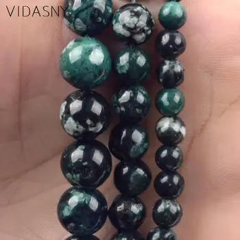 Mineral Natural de Piedra Verde Cereza Ágatas Perlas Para la Joyería 6 8 10 mm Ronda Bordados de Perlas de Ajuste Para Pulseras 15inches