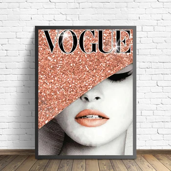 La famosa Estrella de Carteles y Grabados de Audrey Hepburn de la Goma de mascar de Moda Vogue Señora con Sombrero de Pared Cartel de Arte Moderno de Imágenes de la Pared Decoración