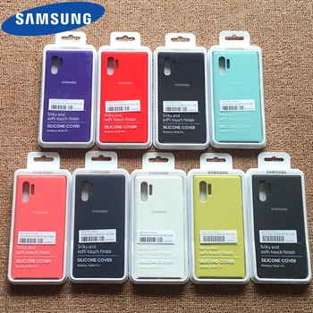 Samsung Note10 Más Suave Como La Seda Líquida De La Cubierta De Silicona Ofiice Estilo Original De Caso Para La Galaxia N10+ Note10 + Con Cuadro De