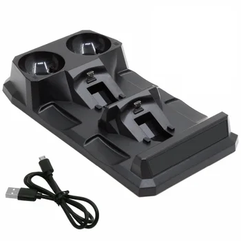 Para Playstation 4 PS4 Slim Pro PS VR PS Move controller 4 en 1 USB Cargador de Muelle de Carga de la Estación de Almacenamiento de Soporte de Carga
