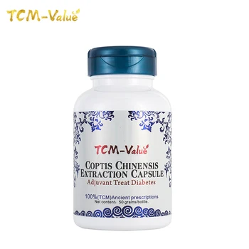 TCM-el Valor de coptis c Chinensis la Extracción de la Cápsula, Adyuvante en el Tratamiento de la Diabetes, Cura Agudas y crónicas de la diabetes mellitus boca Seca