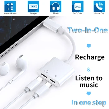2 en 1 Doble Tipo C Adaptador Para Huawei, Xiaomi Tipo c, Teléfono de Carga Cargador Adaptador Divisor de Convertidor de auriculares Auriculares de Audio