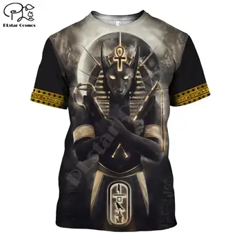 PLstar CosmosHorus Antigua Horus, Dios Egipcio de los Ojos de Egipto Faraón Anubis cara 3dPrint T-shirt Hombres/Mujeres Unisex Streetwear S-2