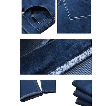 SHABIQI 2019 GRANDES pantalones Vaqueros de los hombres de cintura elástica más el tamaño de la longitud completa del dril de algodón pantalones de tamaño muy grande 36 38 40 42 44 46 48