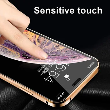 Magnético de adsorción de Vidrio Templado de Privacidad de Metal de la caja del Teléfono Coque 360 Imán Antispy de la Cubierta Para el iPhone XR XS MAX X 8 7 6 6s Plus