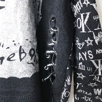 XITAO Punto de la Borla Suéter de Jersey con Capucha Acolchado Completo de la Manga de Patchwork Carta del Patrón de Caracteres 2019 Invierno Suéter DMY1863
