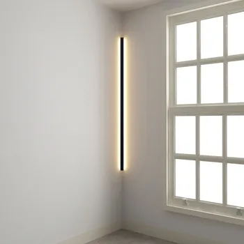 Moderno Minimalista Esquina LED lámpara de Pared, Lámpara Interior Línea Simple Luz Apliques de Pared de la Escalera del Dormitorio de la Mesilla de Decoración para el Hogar Accesorios de Iluminación