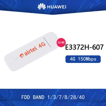 Desbloqueo de Huawei E3372 e3372h-607 150 mbps LTE USB Dongle LTE 4G Módem USB hilink libre 2pcs de la antena