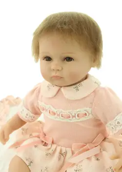 NPK 18inches real reborn bebé de silicona suave vinilo verdadero toque de muñeca hermosa bebé recién nacido regalo de Cumpleaños para niños