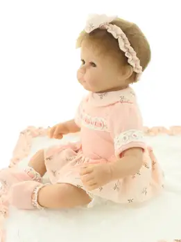 NPK 18inches real reborn bebé de silicona suave vinilo verdadero toque de muñeca hermosa bebé recién nacido regalo de Cumpleaños para niños