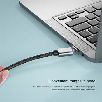100W Magnético USB Tipo C Cable de Datos 5A Carga Rápida USB Data Sync Cable Para MacBook Pro para Samsung Nota 10 Huawei Mate 30