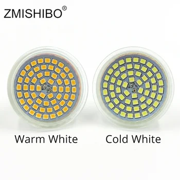 ZMISHIBO LED MR16 GU5.3 Bombillas de 12V 60LED Super Brillante de la Taza de la Lámpara de la Sala de la Luz del Punto SMD2835 Cálido/Blanco Frío Ángulo de 120 Grados
