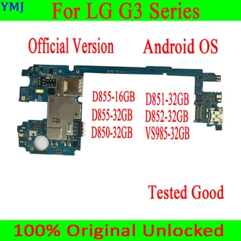 Placa base Para LG G3 D855 D851 D852 D850 VS985 de la Placa base original desbloqueado Placa base con Sistema operativo Android 16gb/32gb