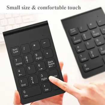 [AVATTO] de Pequeño tamaño Inalámbrica de 2.4 GHz Teclado Numérico teclado Numérico 18 Teclas del Teclado Digital para la Contabilidad Cajero Portátil Tabletas