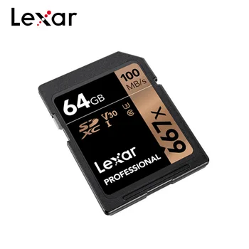 Original de Lexar 667x de la Tarjeta de Memoria de 64 gb Clase 10 Velocidad de Lectura de hasta 100 mb/s U3 V30 USH-I Tarjeta SD Para 4K Full HD Cámara de Vídeo