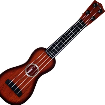 Kfckey Grano de Madera Patrón de Mini Guitarra Ukelele para Niños Juguetes Educativos Grande/Medio/Pequeño