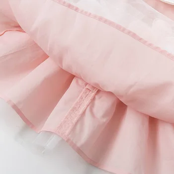 DBM13676 dave bella primavera de niña pequeña princesa floral vestido de malla a los niños de la moda vestido de fiesta de niños bebé ropa de lolita