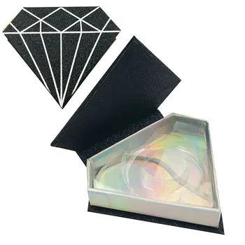 Mangodot 5pcs Visón Pestañas postizas Libro de Embalaje de encargo Magnético cajas de Regalo de Diamante Pestañas Casos Paquete de Maquillaje estuche de Cosméticos