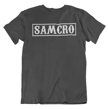 SAMCRO BLOQUE de Hijos De la Anarquía Inspirado Camiseta de los Hombres de Verano de la Moda Streetwear Camiseta Masculina Algodón T camisa