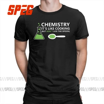 Divertido Química de Dichos Camisetas de Hombre de manga Corta Creativas Camisetas con cuello redondo de Algodón Tops Clásico Camisetas