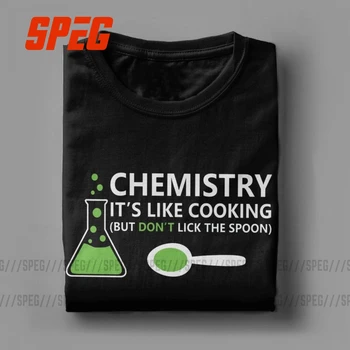 Divertido Química de Dichos Camisetas de Hombre de manga Corta Creativas Camisetas con cuello redondo de Algodón Tops Clásico Camisetas