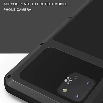 Para Samsung Galaxy Note 10 Lite a prueba de Golpes Caso Poderosa Armadura de Metal Choque de tierra a Prueba de Agua, Resistente a la Cubierta de la Nota 10Lite