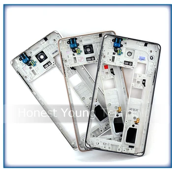 De alta calidad modelo para el Samsung Galaxy Note 4 N910F N910 Medio Embellecedor chasis bastidor de reparación de viviendas de Reemplazo de piezas con Herramientas