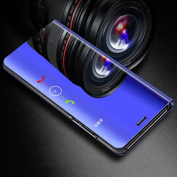 Teléfono Ise Para Huawei P Inteligentes 2021 2019 Plus Caso De Lujo Inteligente Espejo De Cuero Flip Funda Para Huwawei P Smart 2020 S Z Pro Coque