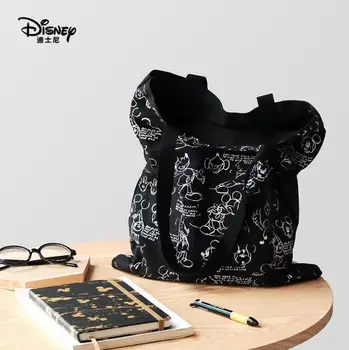 2019 nueva 1pcs Genuino de Disney Mickey Minnie Multi de la función de Lona de Viaje Plegable Bolso Bolso de las Niñas de los niños de juguete de felpa Muñeca de Regalo